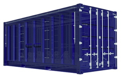 20英尺卷鋼運輸集裝箱