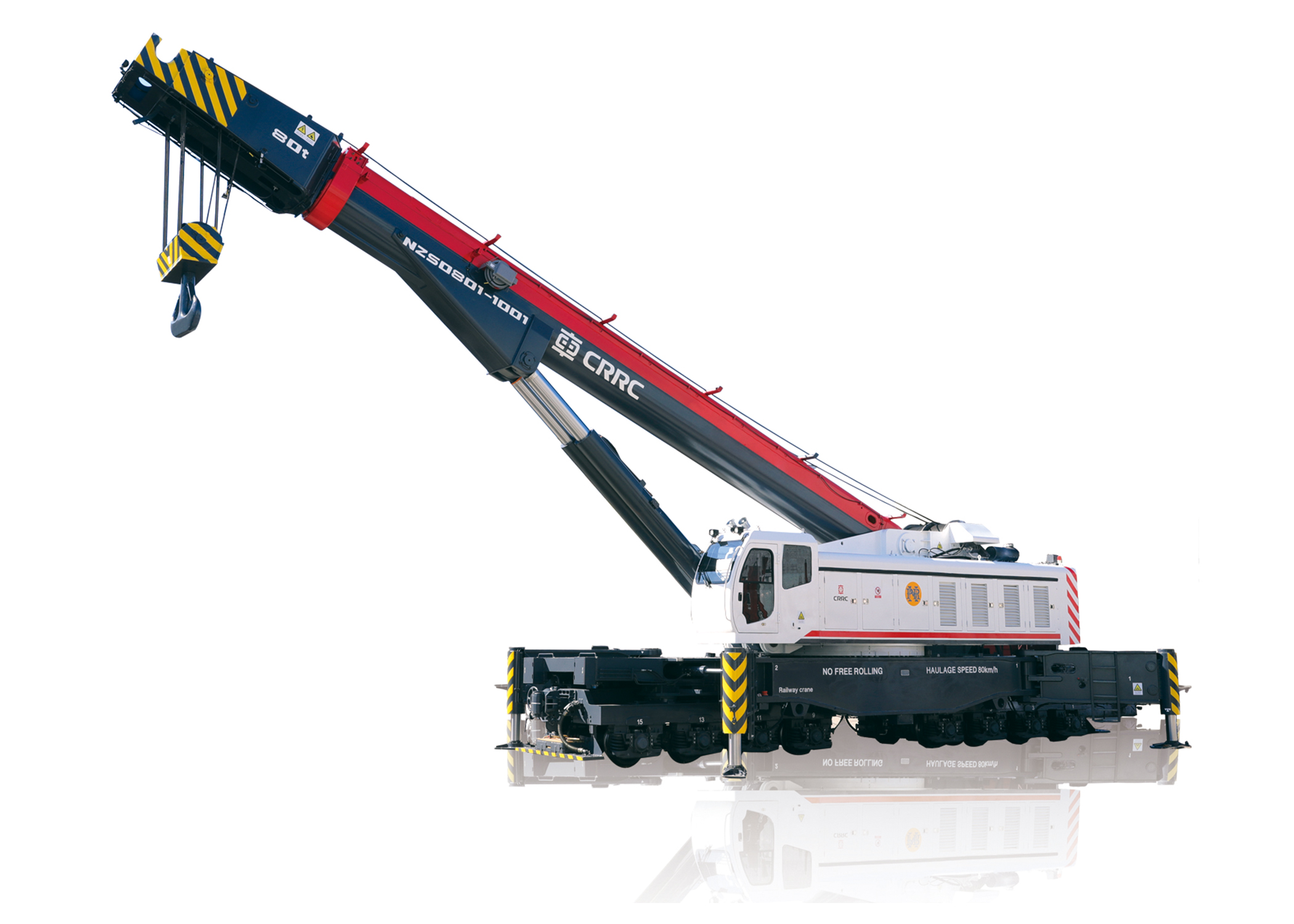 菲律賓NZS0801型80t窄軌伸縮臂式鐵路起重機