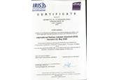 IRIS管理體係認證證書