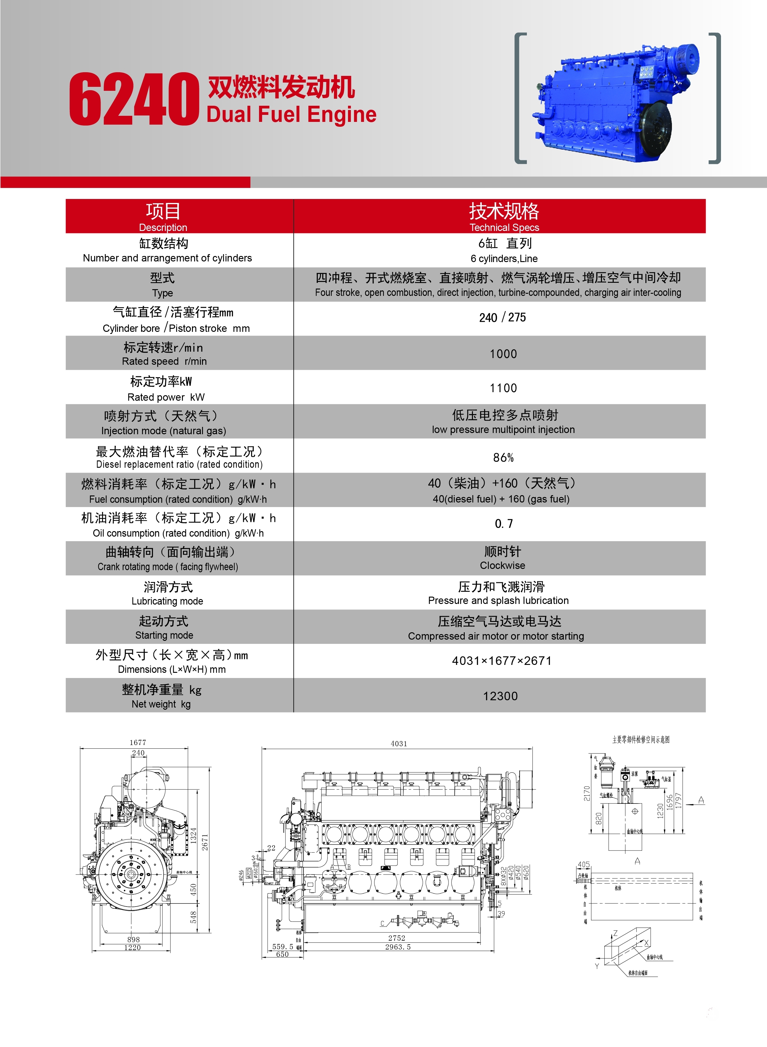 6240雙燃料發動機