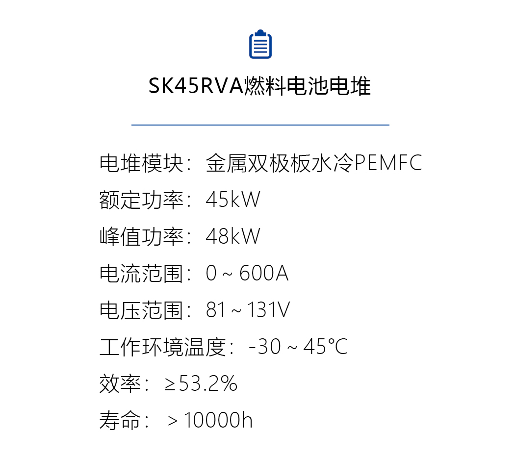 SK45RVA燃料電池電堆