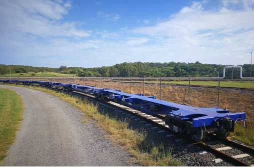 NX-0021三聯關節轉向架平車