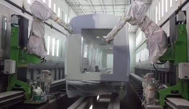 軌道車輛機器人自動噴塗係統