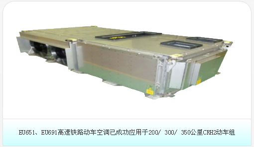 EU651、EU691高速鐵路動車空調已成功應用於200/ 300/ 350/公裏CRH2動車