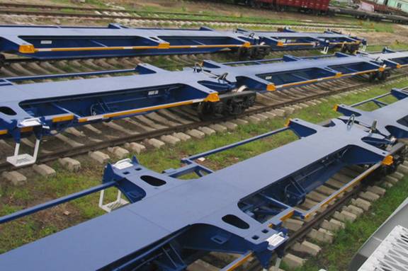 出口澳大利亞5單元關節式集裝箱平車