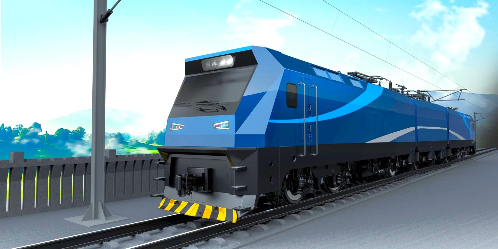 十二軸永磁直驅貨運電力機車