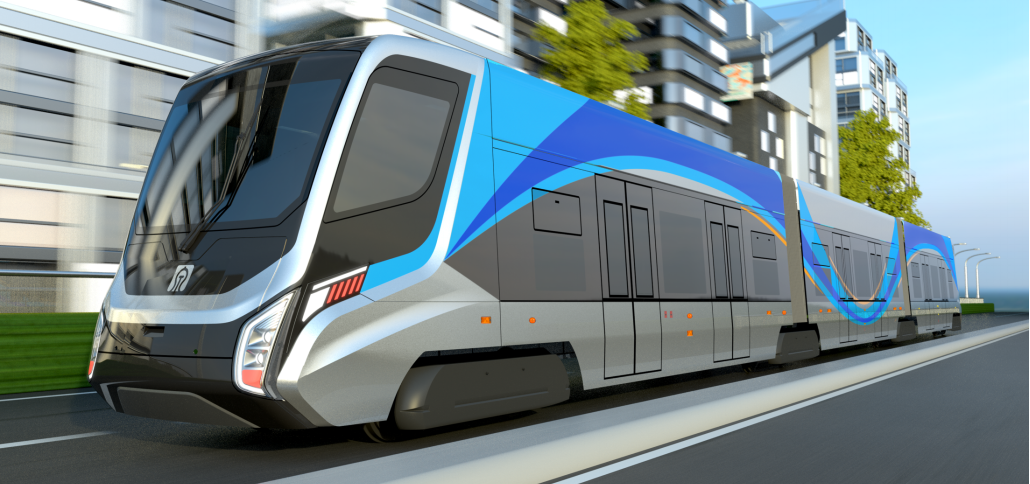 弓網+儲能切換牽引的低地板現代有軌電車